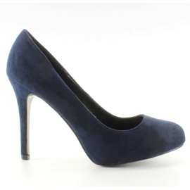 Semišové kulaté prsty 1738-1 Modrá námořnická modř