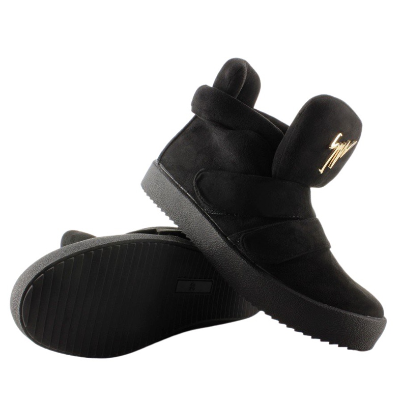 GF-jx29 Černé semišové tenisky černá