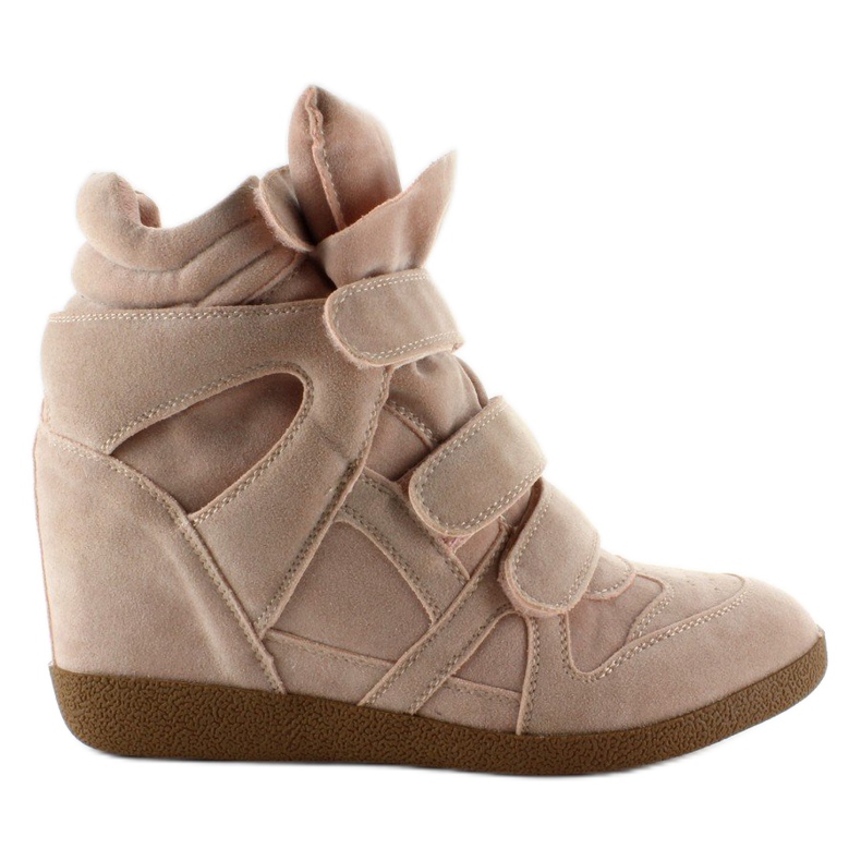 JT19 Růžové semišové tenisky růžový