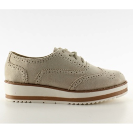 Mokasíny na vysoké podrážce hnědý