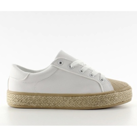Tenisky na podložce NA05P Bílé plachtoviny bílý