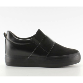 Slipony na skrytém klínu 2018-18 Černá černý