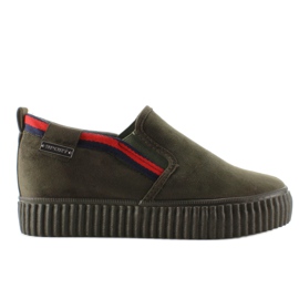 Creepersy Slipony Stripes 2018-47 Black Gren zelený