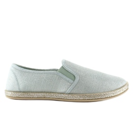 Nazouvací espadrilky glamour JX16 Green zelená