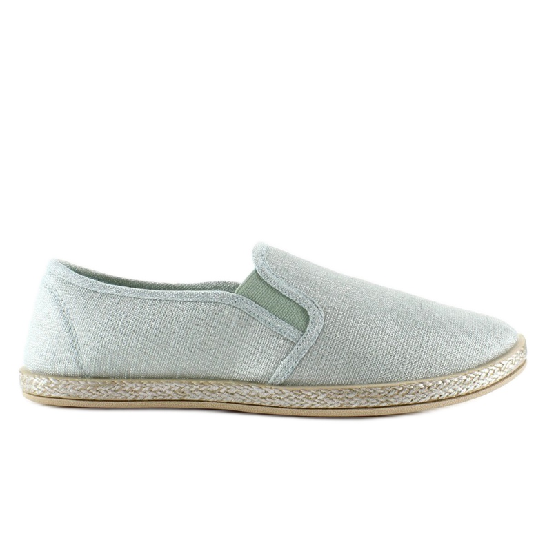 Nazouvací espadrilky glamour JX16 Green zelená
