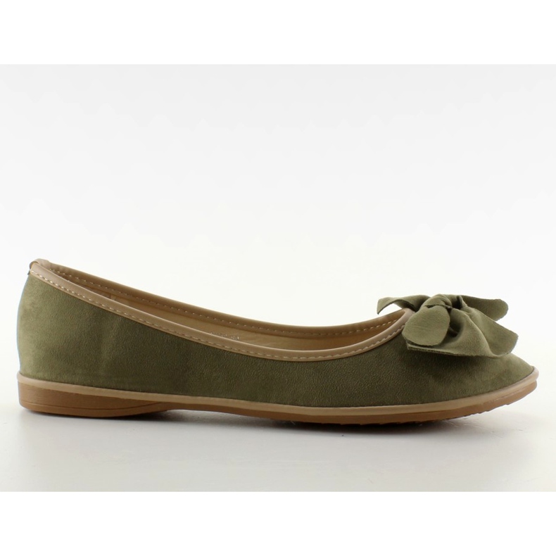 Semišové baleríny s mašlí SK26 Green zelená