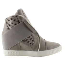 Tenisky s bílými lemy 1142 D. Grey šedá