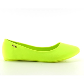 Balerínky na barevné podrážce 11038 Green zelený