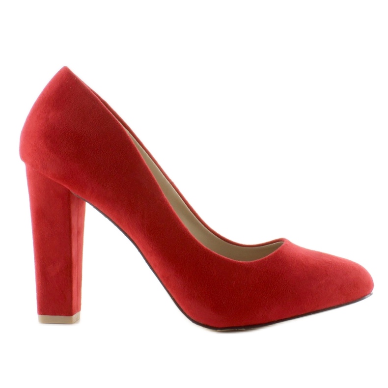 Lodičky na širokém podpatku Z-22P Red červené