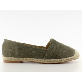 Espadrilky s plátěnou špičkou JH23P Zelená zelený