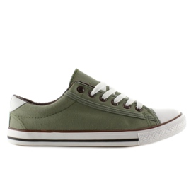 Sneakers Dam. Povrchová úprava dýha Bl63 Zelená zelený