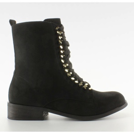 Glany pracovní s řetězem XW37281 Black Suende černý