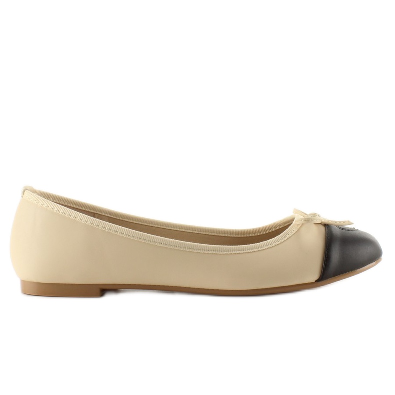 Krásné balerínky se srdcem 9018 Beige béžový