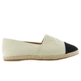 Esapdryle s vyraženými písmeny T267 Beige černá hnědý