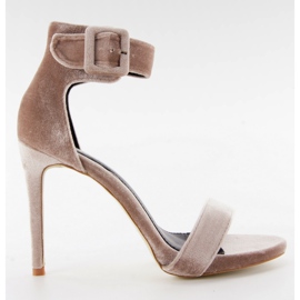 Velvet sandály na patě M259 růžové podrážky vícebarevný růžový