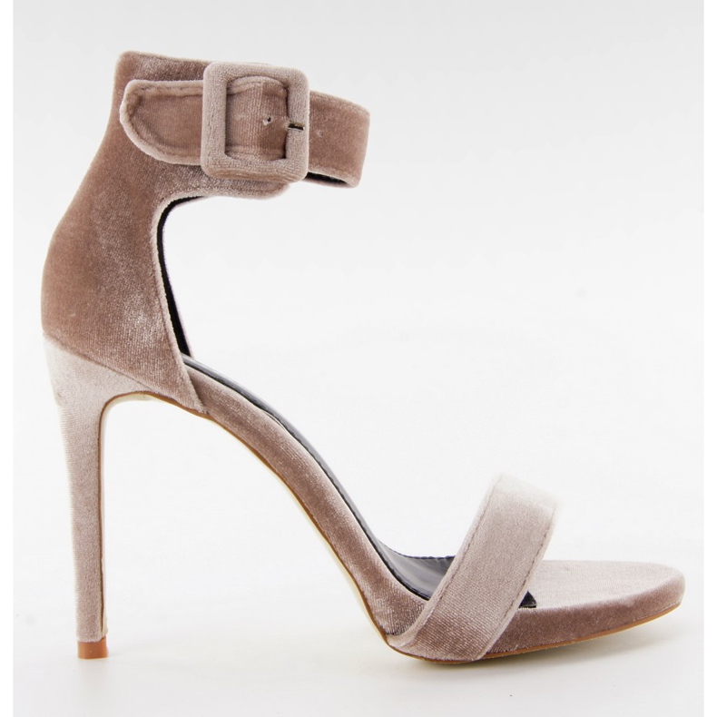 Velvet sandály na patě M259 růžové podrážky vícebarevný růžový