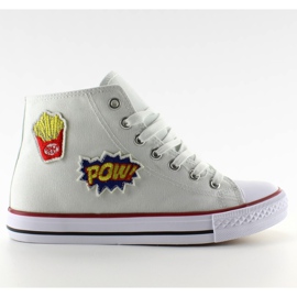 Pow 8816 White kotníkové boty bílý