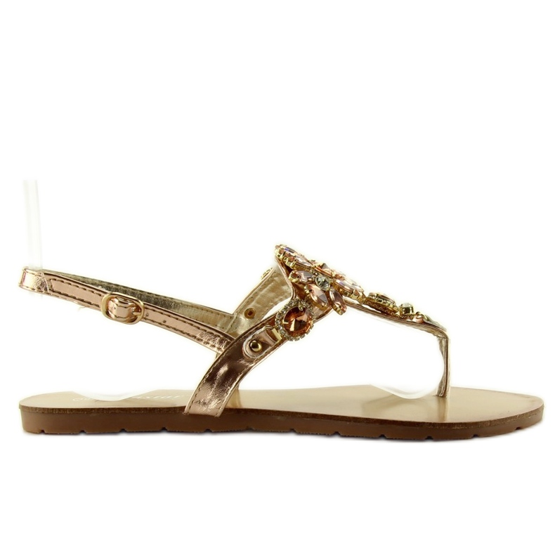 Sandály s krásnými kameny JH41 růžové růžový