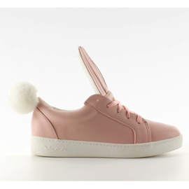 Bunny tenisky s ušima 7117 růžové růžový Bunny tenisky s ušima 7117 růžové růžový