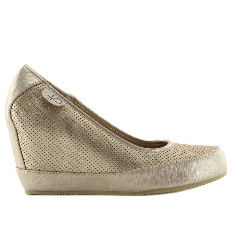 Lodičky na klínu ve sportovním stylu 6089 žlutá Lodičky na klínu ve sportovním stylu 6089 žlutá