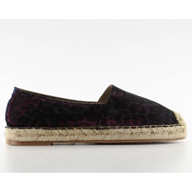Iridescent espadrilles 188-3 broskev černý fialová růžový