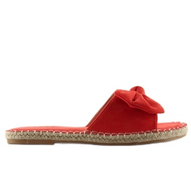 Espadrilky s mašlí LL-66 oranžové pomerančový