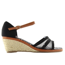Espadrilky 6M-2 Černé sandály černý