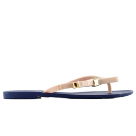 Žabky meliski KM106 NAVY / D. béžová námořnická modř růžový