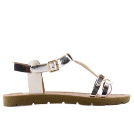 Dámské sandály JK-60 White bílý šedá Dámské sandály JK-60 White bílý šedá