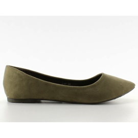 Hladké baletky jemné C56 Olive Spike zelený