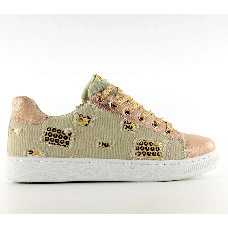 Vintage růžové zlato / béžové tenisky růžový žlutá hnědý