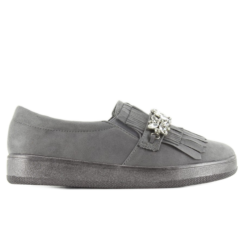 Slipy na perlové podrážce t277p Grey šedá