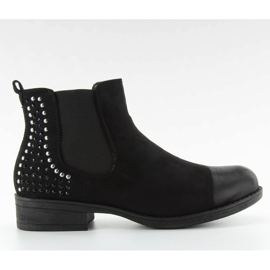 JAX3251 černé boty Jodhpur s cvočky černý