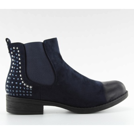 JAX3251 modré boty Jodhpur s cvočky námořnická modř