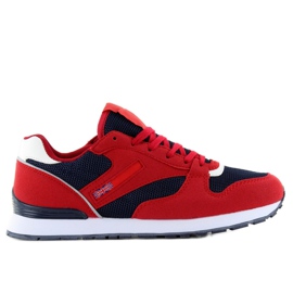 D81 RED / NAVY super pohodlné sportovní boty červený