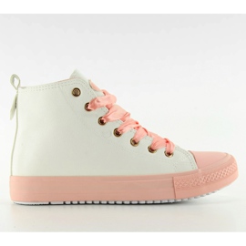 Kotníkové tenisky s dvojitými tkaničkami bílý