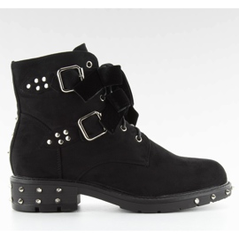 Stylové kozačky s cvočky CLS-30 Black černý