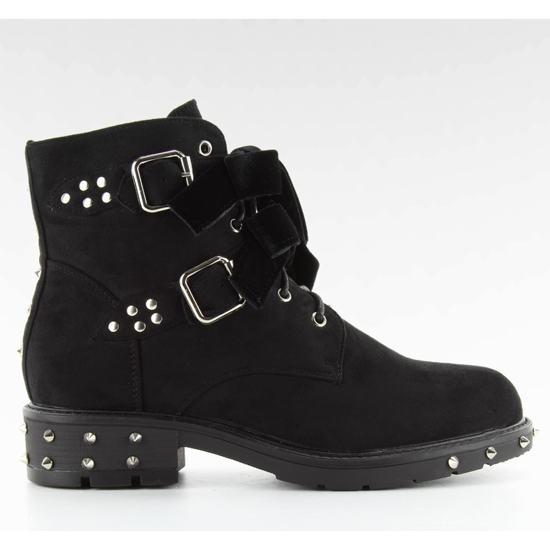 Stylové kozačky s cvočky CLS-30 Black černá