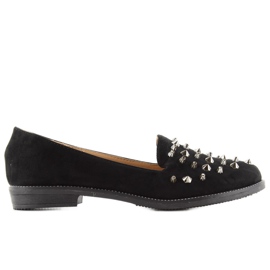 Mokasíny Lordsy s cvočky mb188-111 Black černý