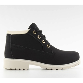 Černé dámské kotníkové boty černý