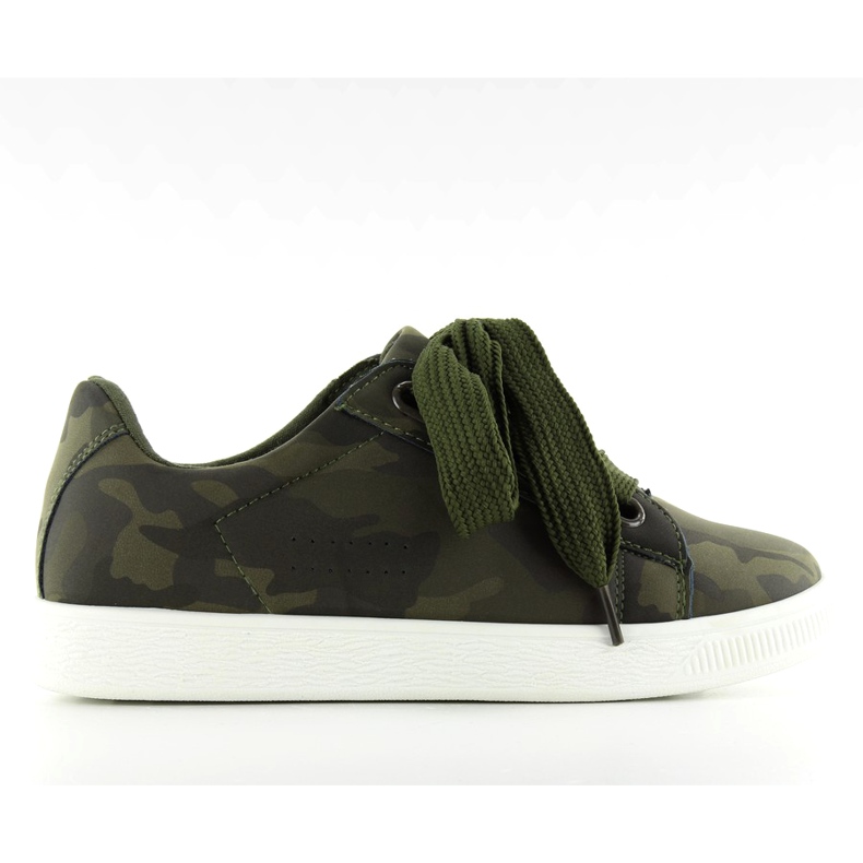 Tenisky s bílou podrážkou zy-7a733 zelené zelená