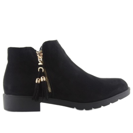 Dámské semišové Chelsea boots 8565 black černá