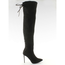 Šněrovací stehna zpět SY-12 Černá černý