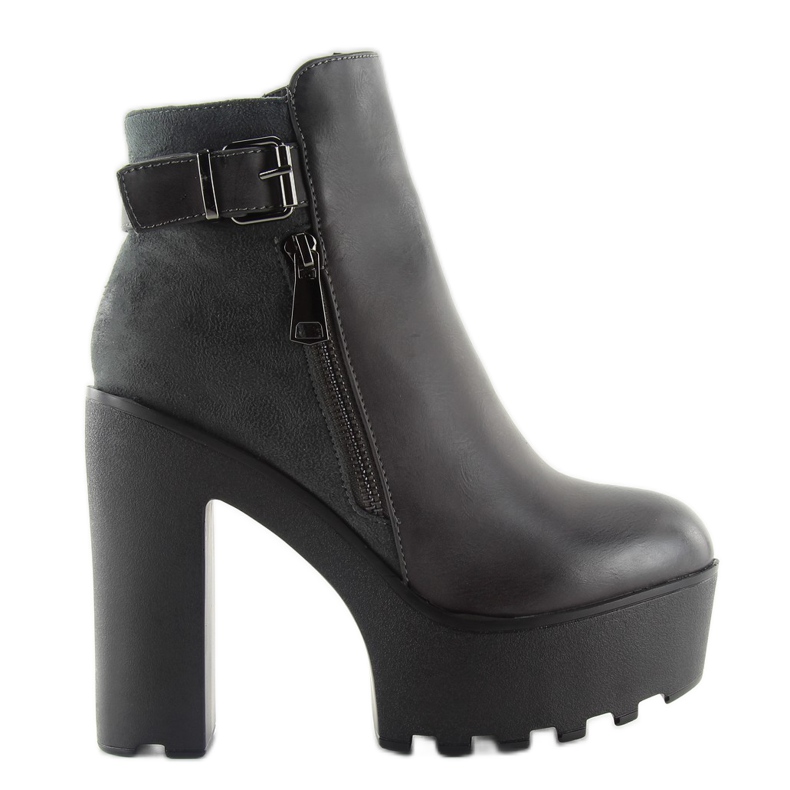 Boty na platformě 979. šedá