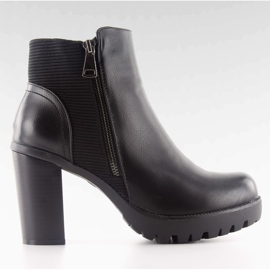 Kozačky na vysokém podpatku dd35p černé černá Kozačky na vysokém podpatku dd35p černé černá