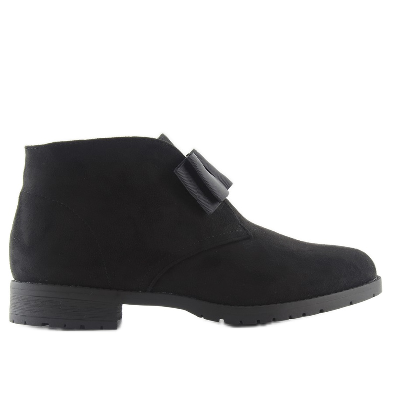Dámské Chelsea boty s mašlí C-7117 Black černá