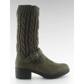 Holínky z příze NC109 zelené zelený