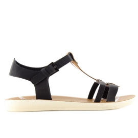 Sandály s kovovým páskem 760 - Ii Gat černý