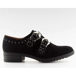 Dámské mokasíny s černou černou čepelí černý