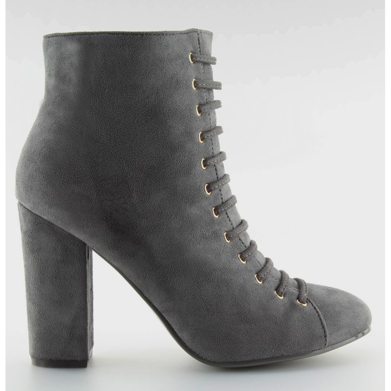 Šedé semišové šedé kozačky TS03P šedé šedá Šedé semišové šedé kozačky TS03P šedé šedá